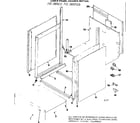 Kenmore 747989610 lower frame and drawer section diagram