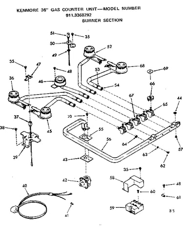 Burner section