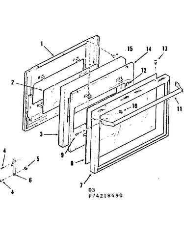 Full glass oven door