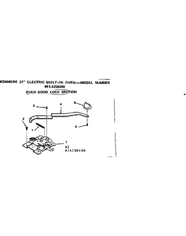 Oven door lock section