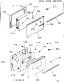 Oven door section