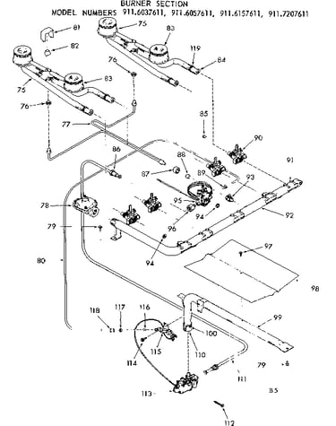 Burner section