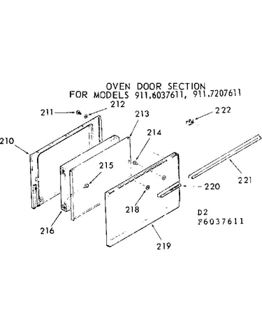 Oven door section