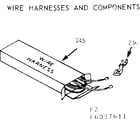 Kenmore 9116037611 wire harness and components diagram