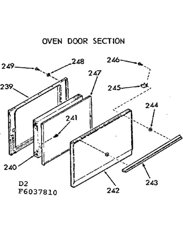 Oven door section