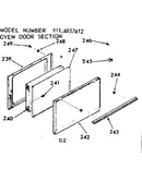 Oven door section
