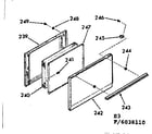 Kenmore 9116038110 oven door section diagram