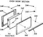 Kenmore 9116047810 oven door section diagram