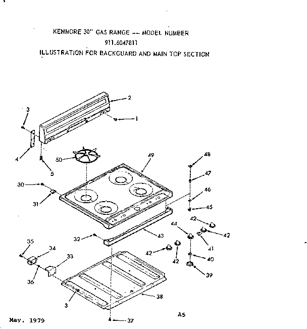 BACKGUARD AND MAIN TOP SECTION