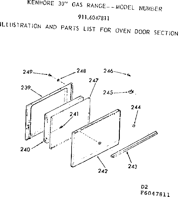 OVEN DOOR SECTION