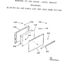 Kenmore 9116047811 oven door section diagram