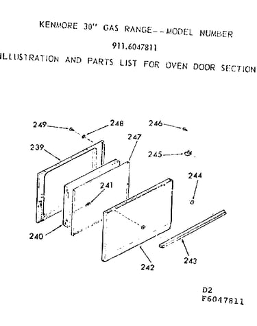 Oven door section