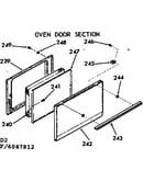 Oven door section