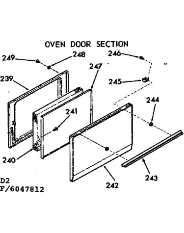 Oven door section