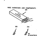 Kenmore 9116047812 wire harnesses and components diagram