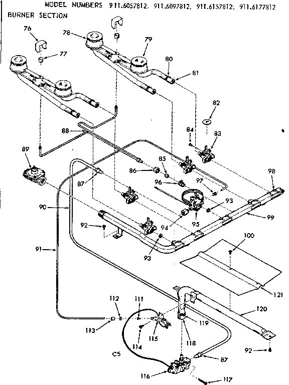 Burner section