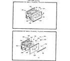 Kenmore 9116157812 oven door section diagram
