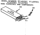 Kenmore 9116057812 wire harnesses and components diagram