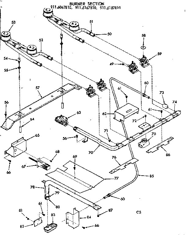 Burner section