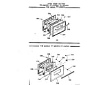 Kenmore 9116187810 oven door section diagram