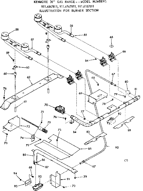 Burner section