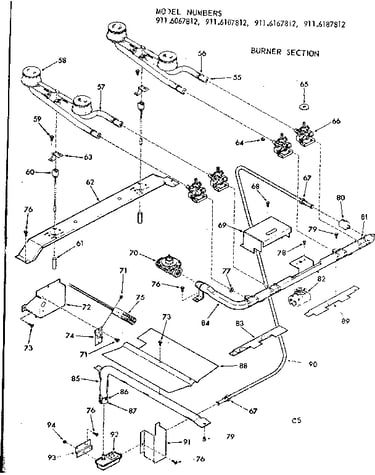Burner section