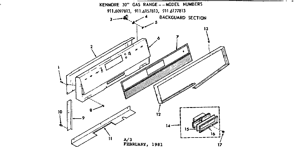 Backguard section