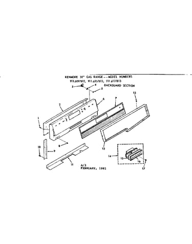 Backguard section