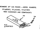 Kenmore 9116157813 wire harnesses and components diagram