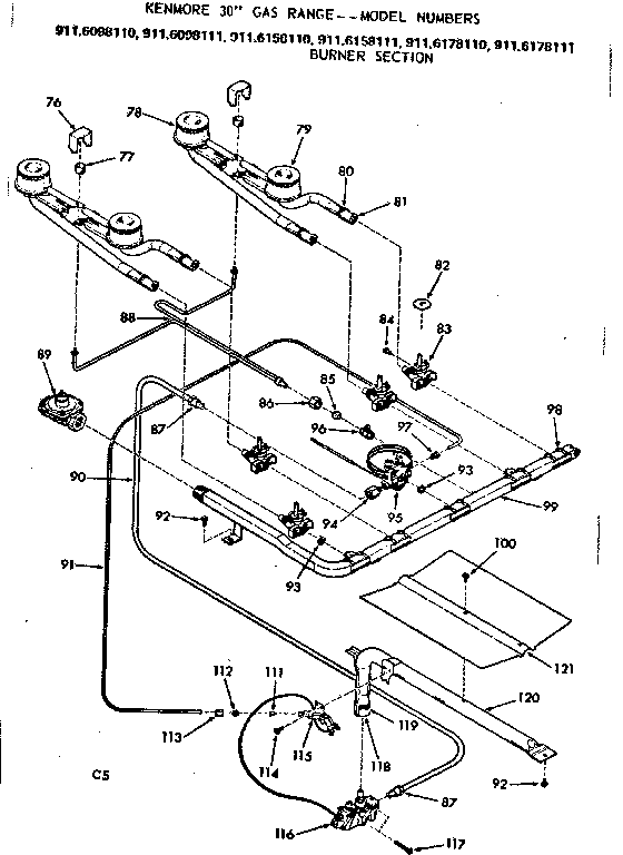 Burner section