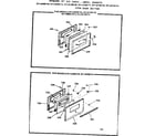 Kenmore 9116098110 oven door section diagram
