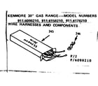 Kenmore 9116098210 wire harnesses and components diagram