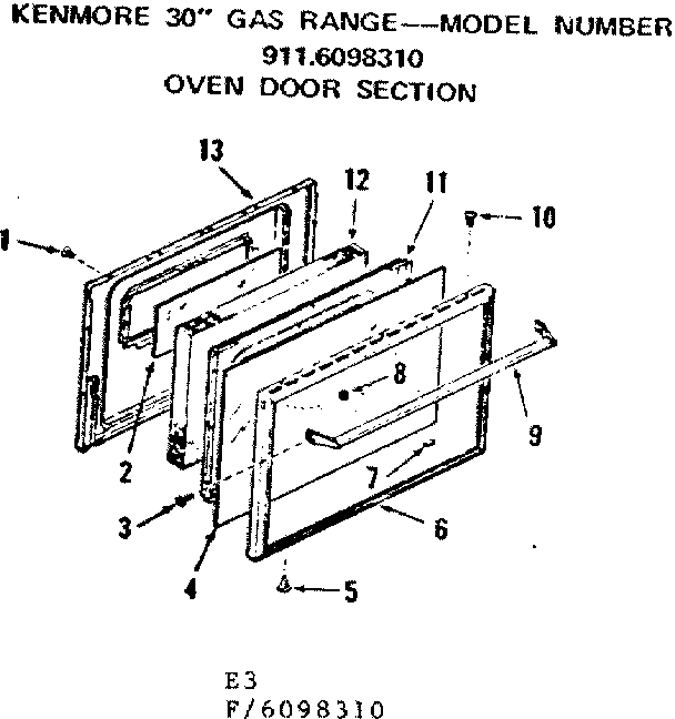 OVEN DOOR SECTION