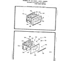 Kenmore 9116168111 oven door section diagram