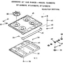 Kenmore 9116168210 main top section diagram