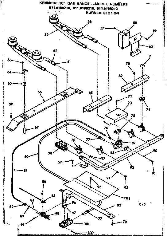 Burner section