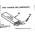 Kenmore 9116168210 wire harness and components diagram