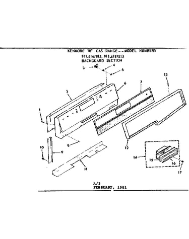 Backguard section