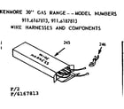 Kenmore 9116167813 wire harnesses and components diagram