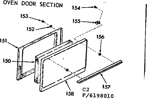 Oven door section