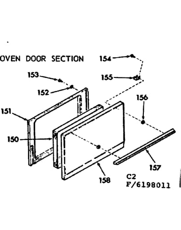 Oven door section