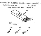 Kenmore 9116208111 wire harness and components diagram