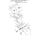 Kenmore 9116208112 backguard and main top section diagram