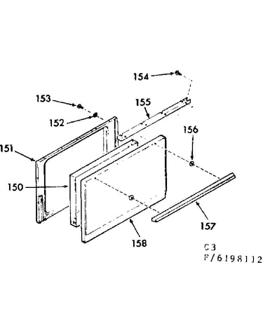 Oven door section