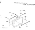 Kenmore 9116208113 oven door section diagram