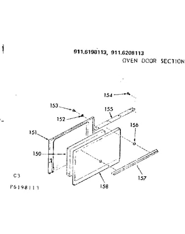 Oven door section