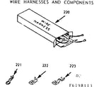 Kenmore 9116208113 wire harnesses and components diagram