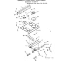 Kenmore 9116208114 backguard and main top section diagram