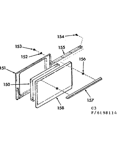 Oven door section
