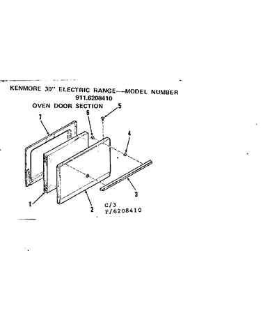 Oven door section